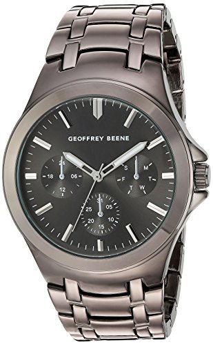 geoffrey beene mens quartz metal and alloy dress watch, color